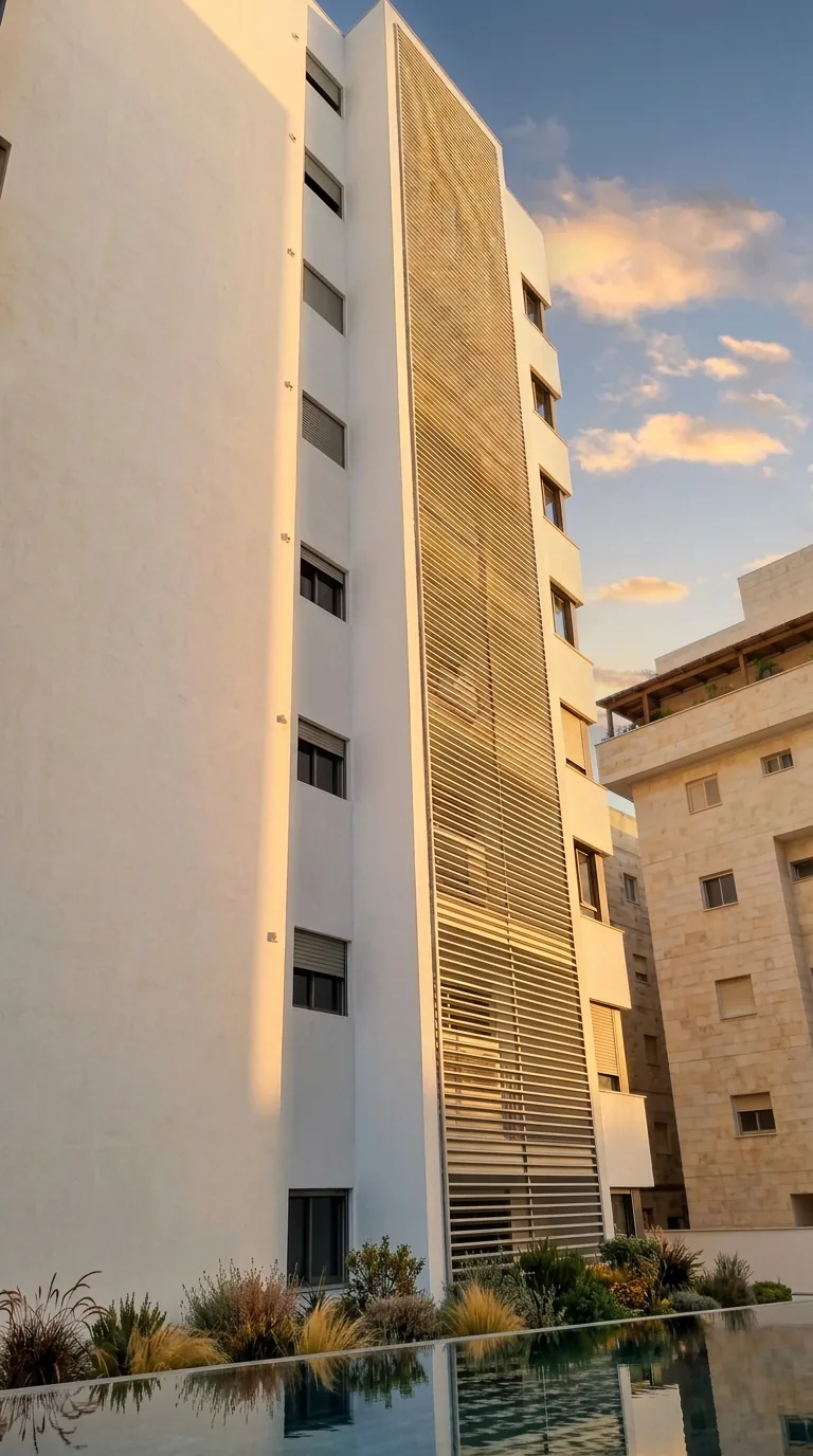 מסתורי כביסה מאלומיניום בחזית בניין מגורים – תמונה 5